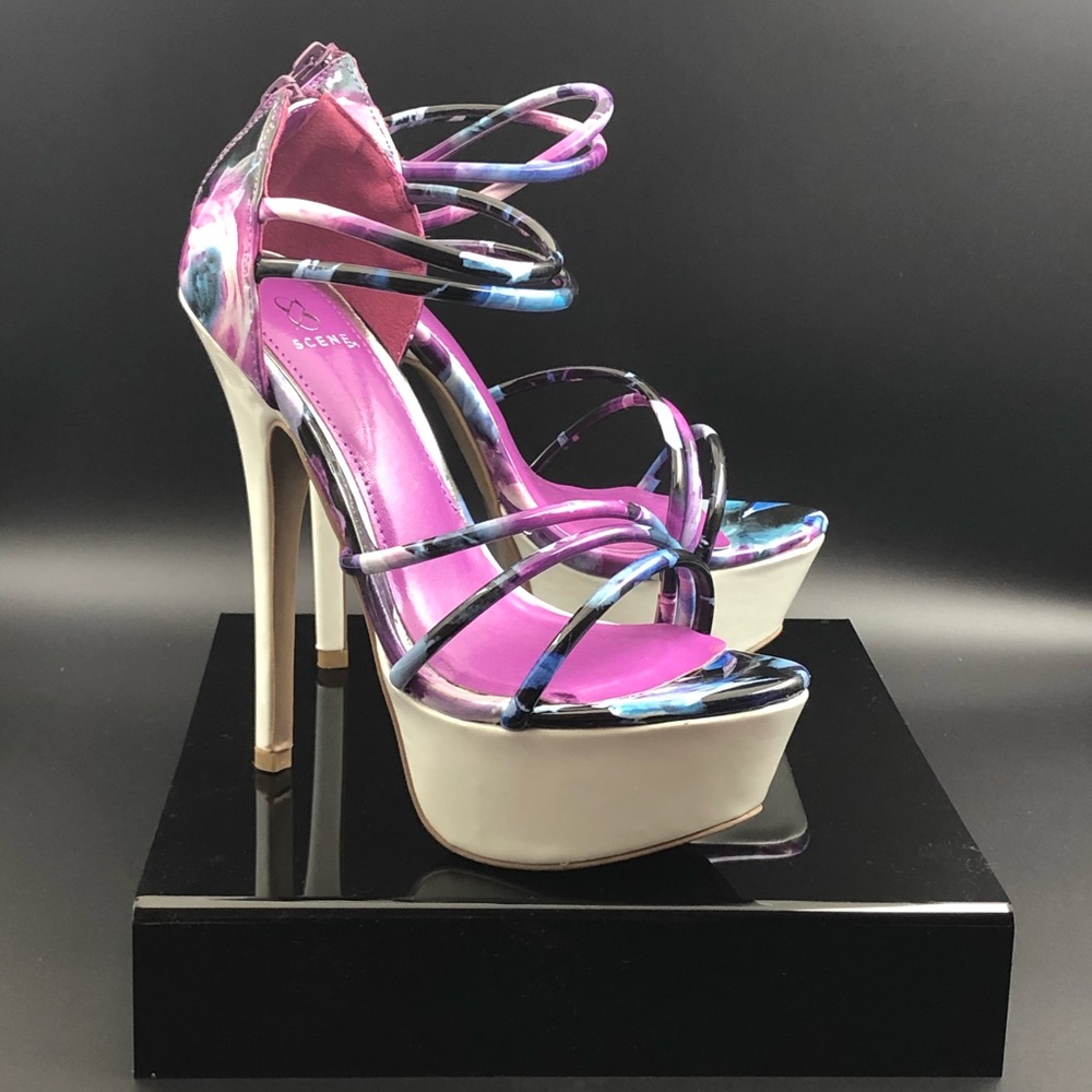 NEW, Platform, flower print sandal